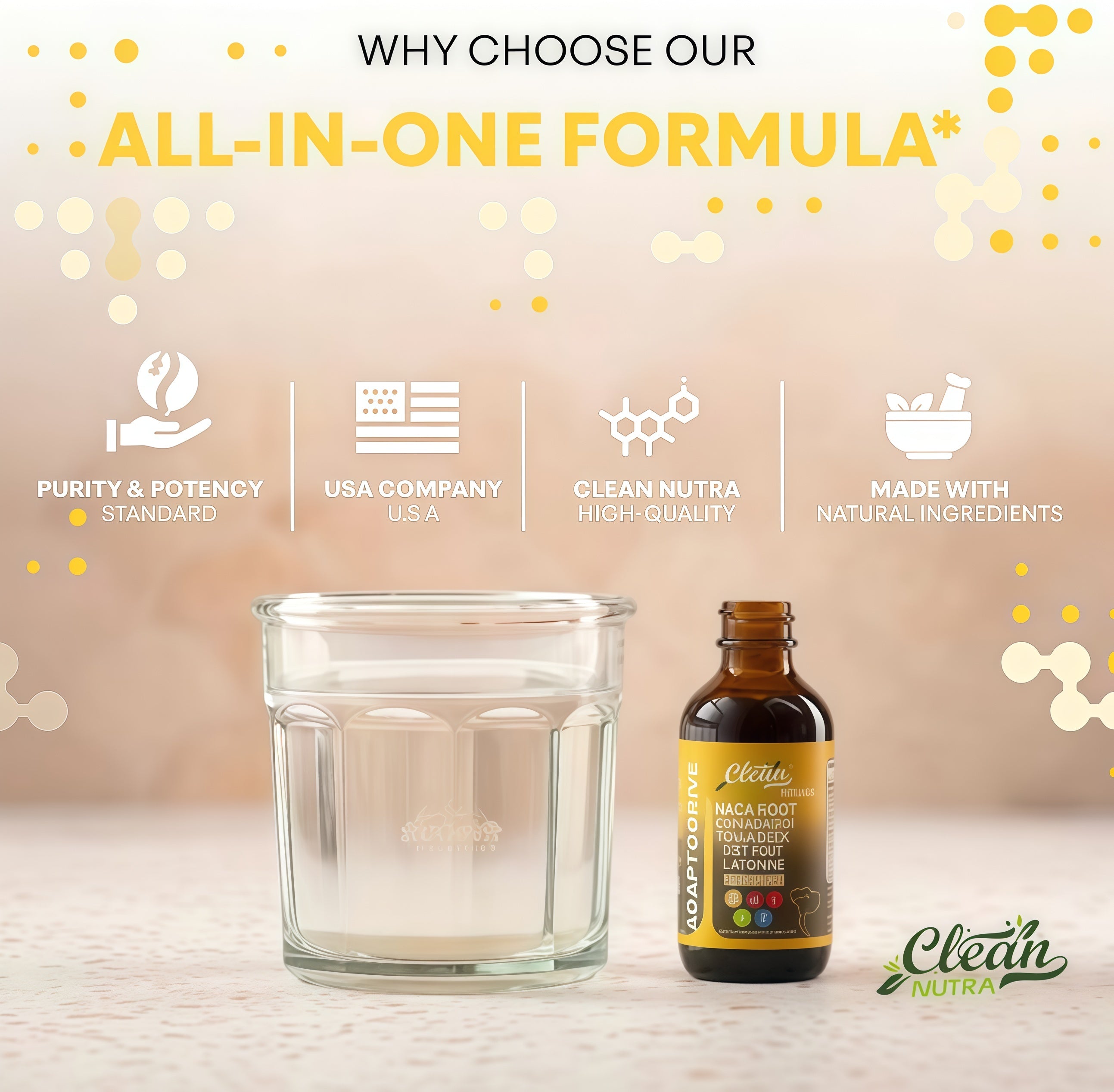 Organic Maca Root Liquid Drops with Ashwagandha,Fenugreek,Beet Root and L- Arginine Liguid Multivitamin for Women and Men Adapto Drive Supplement