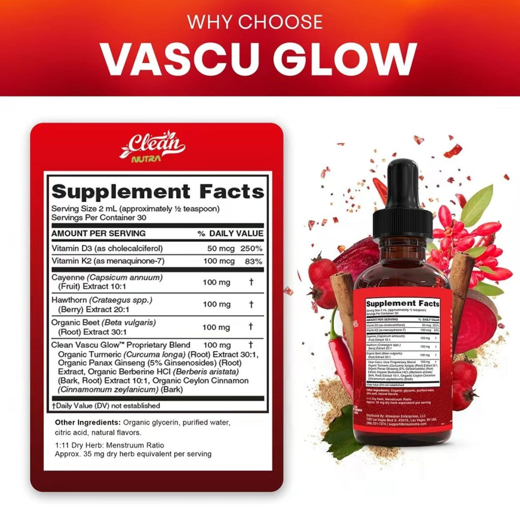 Cayenne Pepper Supplement Liquid Drops +Hawthorn Berry, Vitamin D3 K2 Organic Beet RootPowder, Ceylon Cinnamon, Turmeric Curcumin,Panax Ginseng