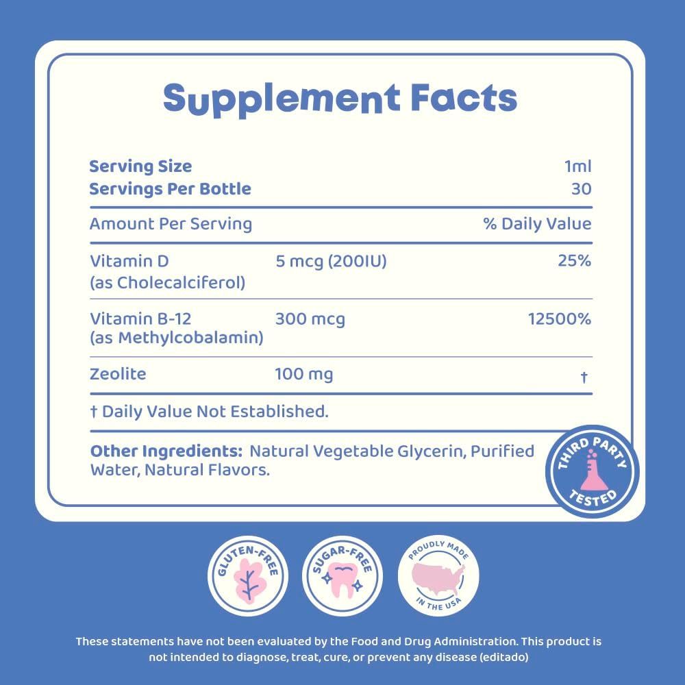 JoySpring LingoLeap – Liquid Kids Formula with Zeolite Clinoptilolite, Methylated B12 & Vitamin D3 | Gentle Daily Support for Kids’ Wellness | Ages 3+ | (1fl oz) 30 Servings