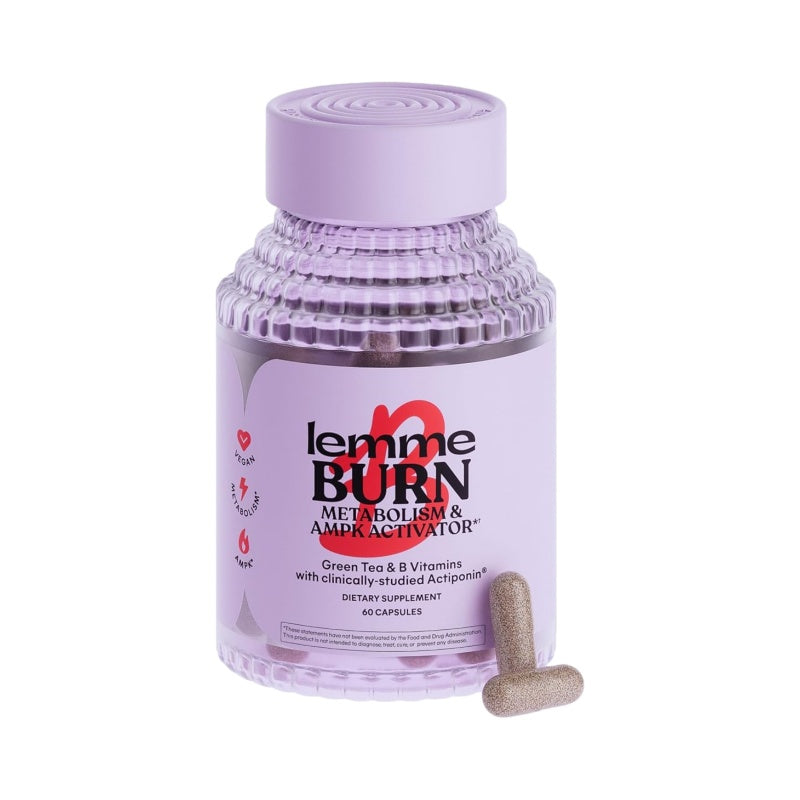 Lemme Burn - Metabolism, Belly Fat Burning + AMPK Activating Supplement for Men & Women w/Clinically Studied Actiponin Gynostemma, Green Tea Extract, Vitamins B6 & B12 - Gluten Free, 60 Count