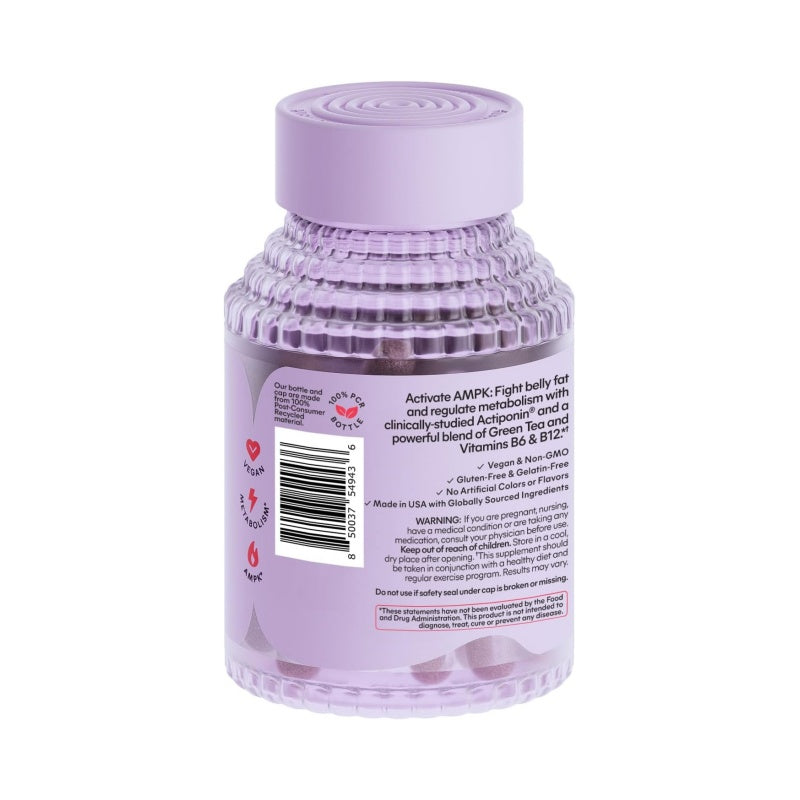 Lemme Burn - Metabolism, Belly Fat Burning + AMPK Activating Supplement for Men & Women w/Clinically Studied Actiponin Gynostemma, Green Tea Extract, Vitamins B6 & B12 - Gluten Free, 60 Count