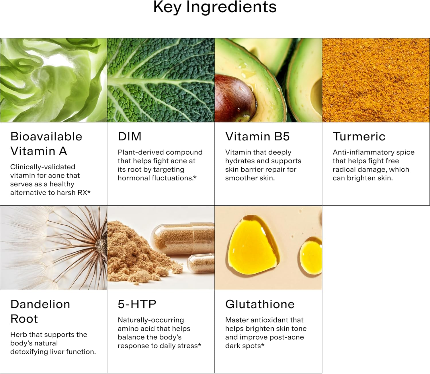 CLEARSTEM - MINDBODYSKIN Hormonal Acne Supplement (5-HTP) - Natural DIM Supplement - Skin Care Vitamins - Hormone Balance, Antioxidants - Gluten Free, Cruelty Free - 30 Servings, 90 Capsules